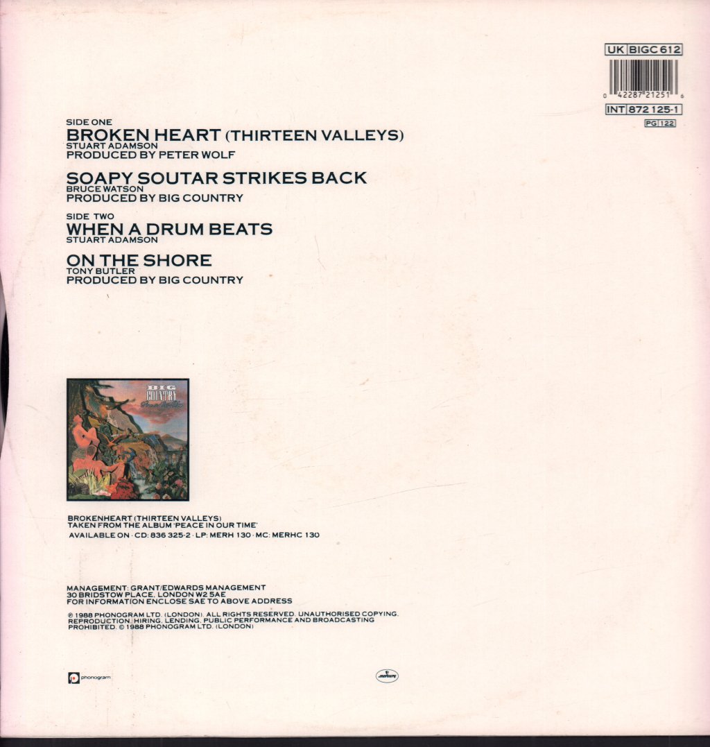 Big Country - Broken Heart - 12 Inch