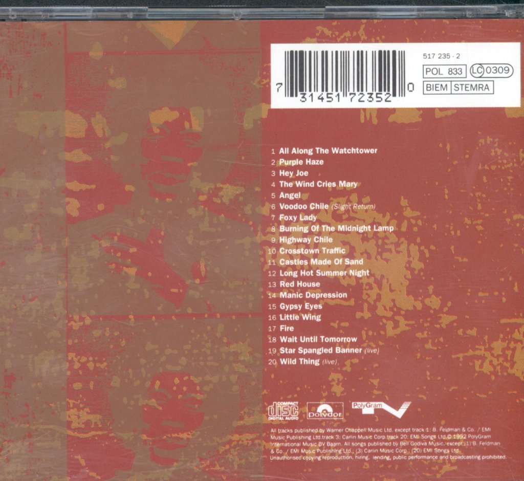 Jimi Hendrix - Ultimate Experience - Cd