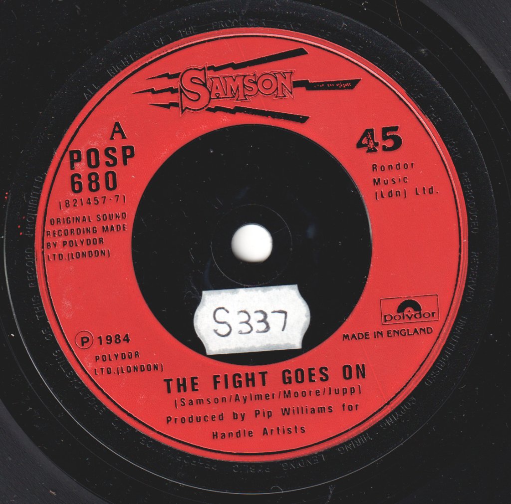 Samson (Nwobhm/Metal Group) - Fight Goes On - 7 Inch
