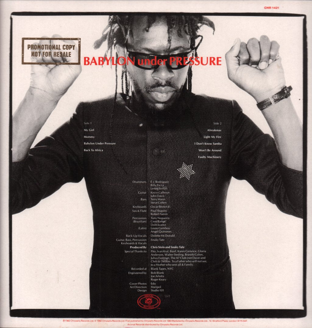 Snuky Tate - Babylon Under Pressure - Lp