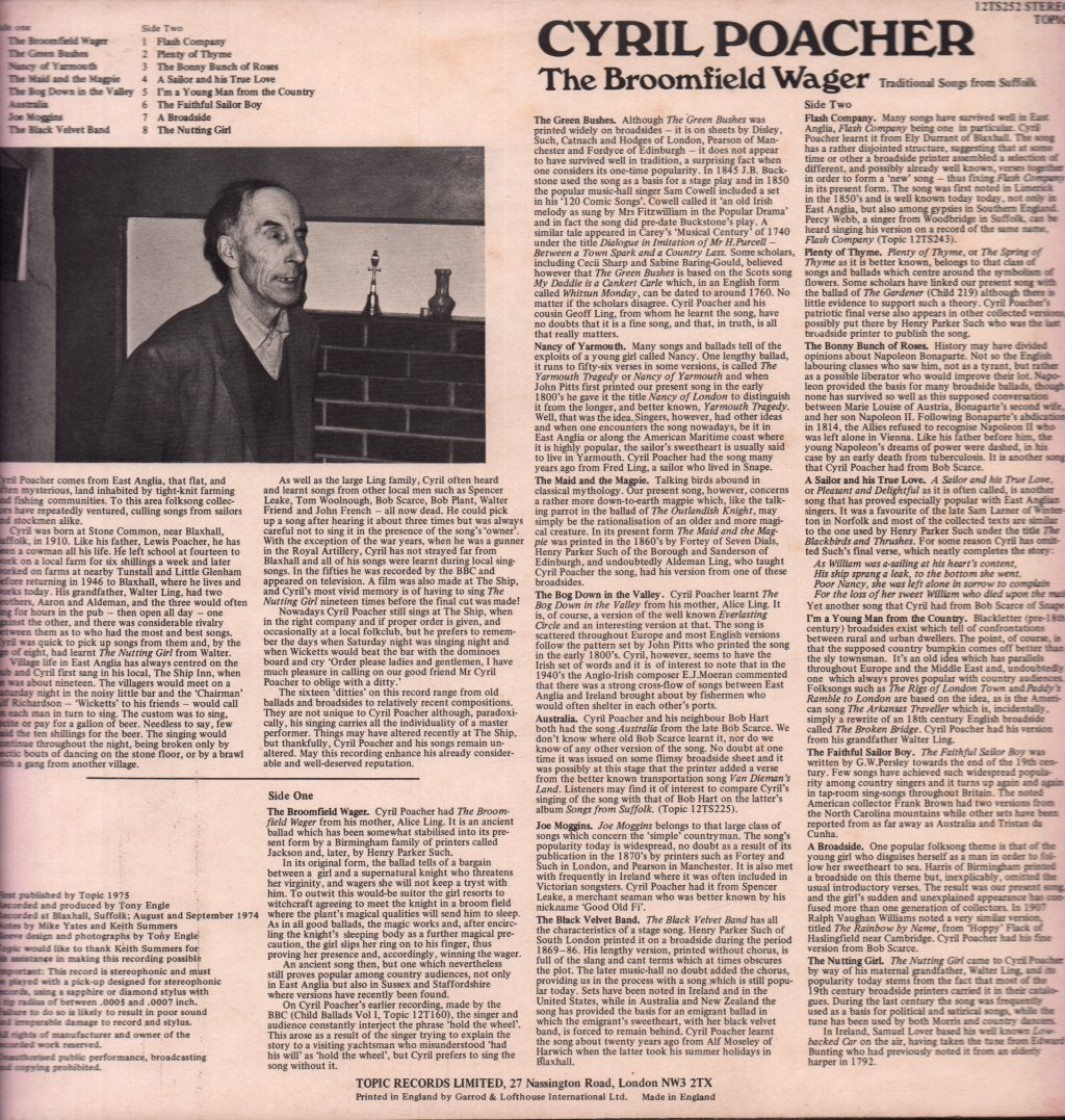 Cyril Poacher - Broomfield Wager - Lp