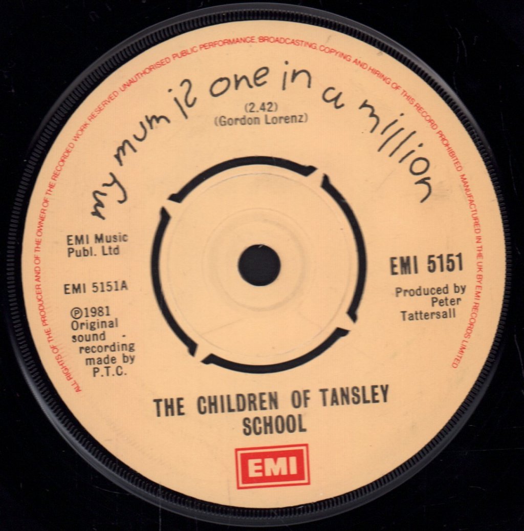 Children Of Tansley School - My Mum Is One In A Million - 7 Inch