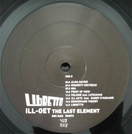 Libretto - Ill-Oet The Last Element - Lp