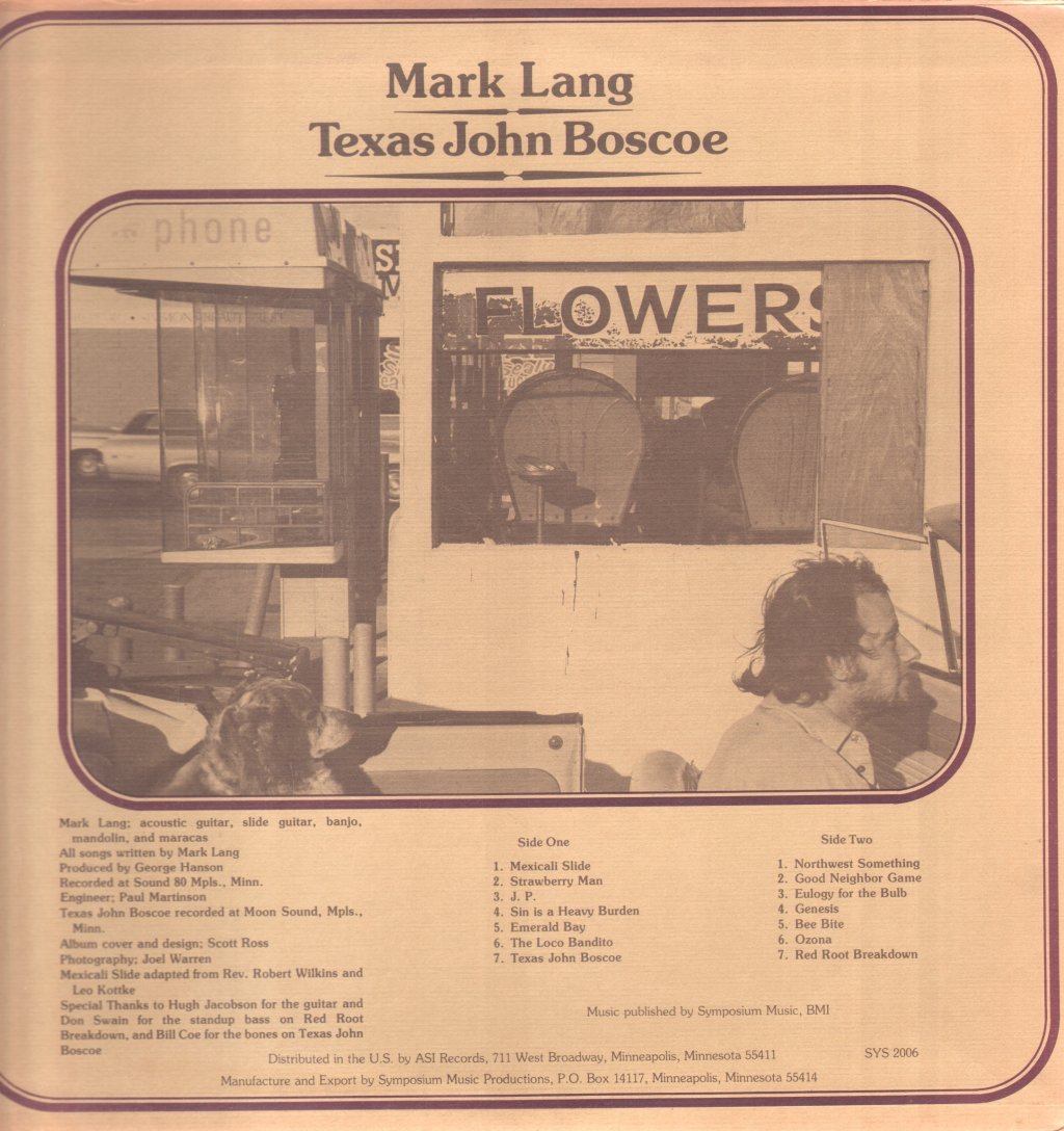 Mark Lang - Texas John Boscoe - Lp