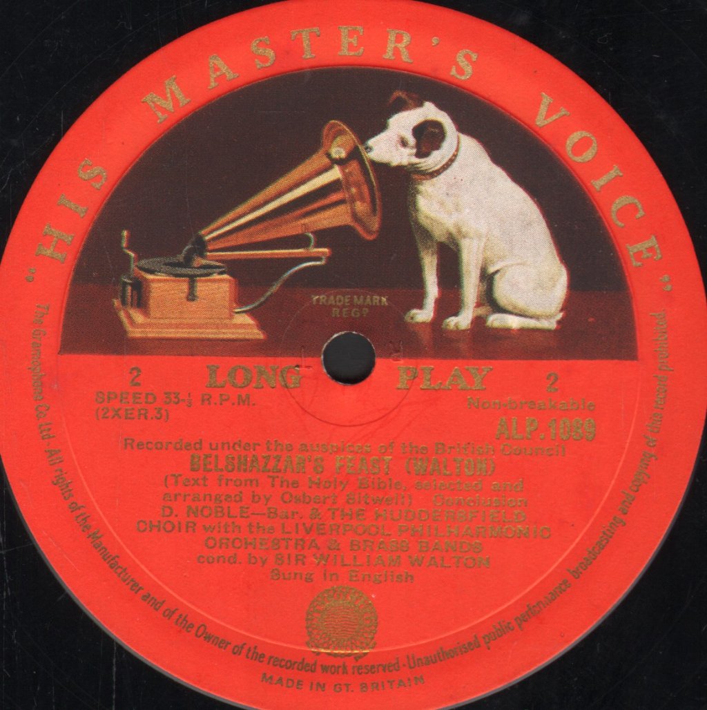 Sir William Walton / Huddersfield Choral Society / Dennis Noble / Liverpool Philharmonic Orchestra - Walton - Belshazzar's Feast - Lp