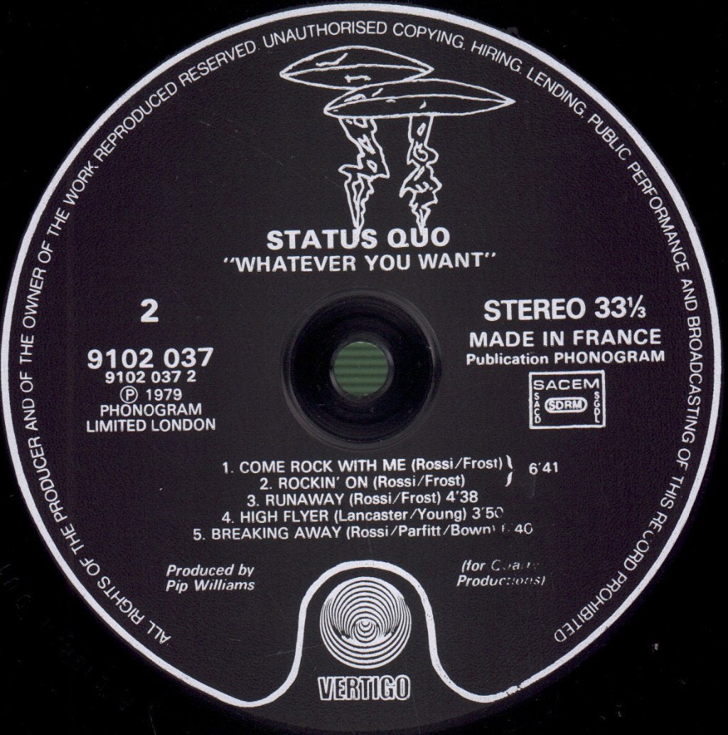 Status Quo - Whatever You Want - Lp