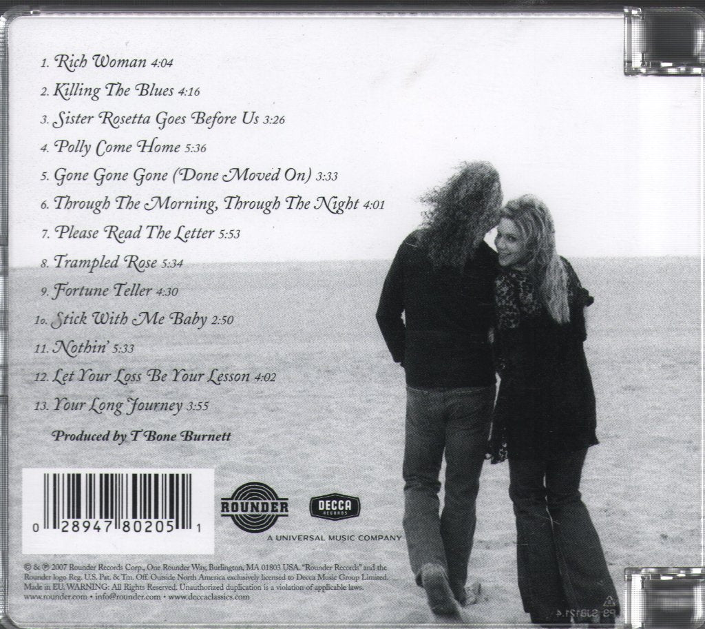Robert Plant And Alison Krauss - Raising Sand - Cd