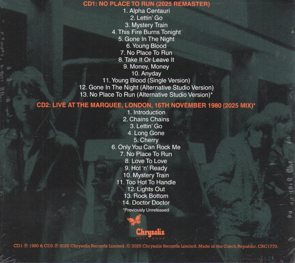 UFO - No Place To Run (2025 Remaster) - Cd
