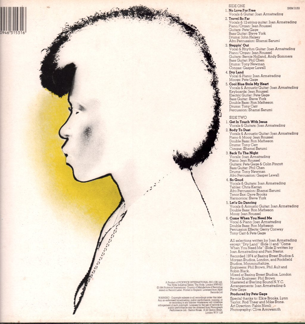 Joan Armatrading - Back To The Night - Lp