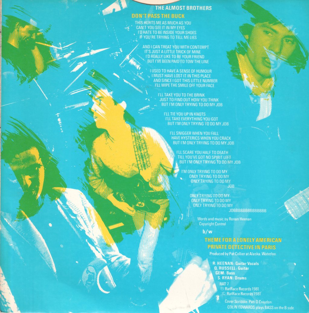 Almost Brothers - Don't Pass The Buck - 7 Inch