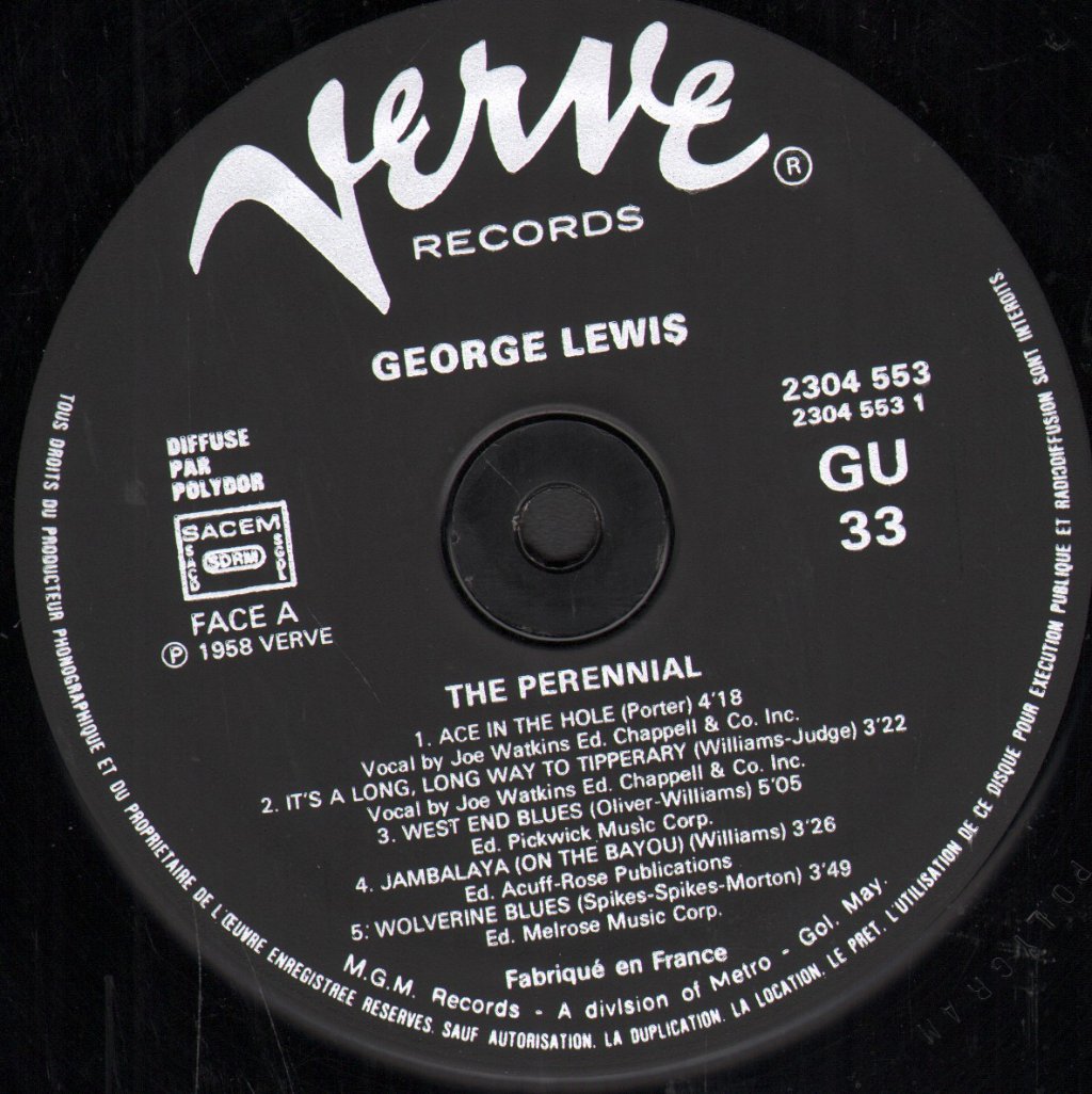 George Lewis - Perennial - Lp