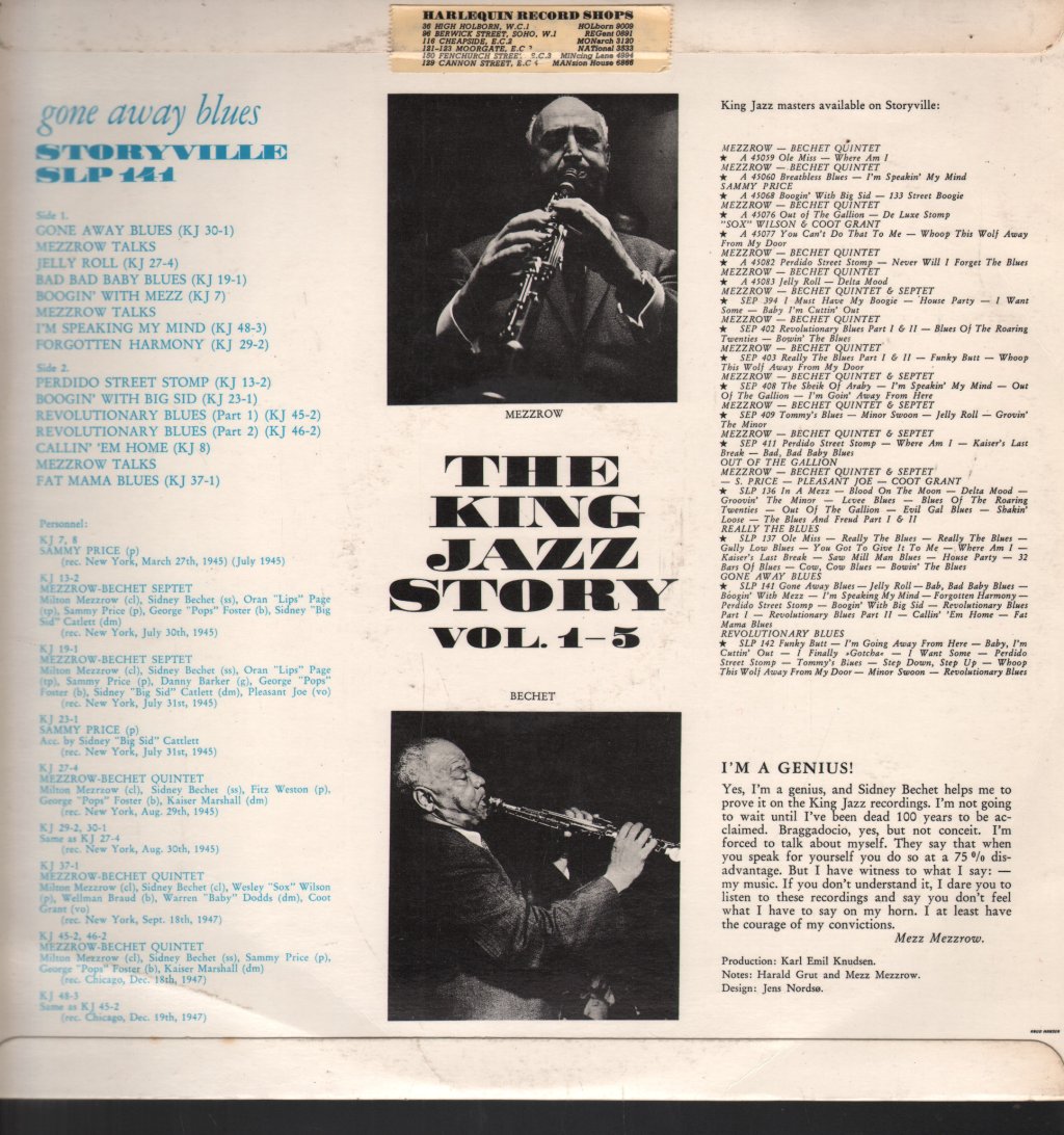 Mezzrow Bechet Quintet - Out Of The Gallion - Lp
