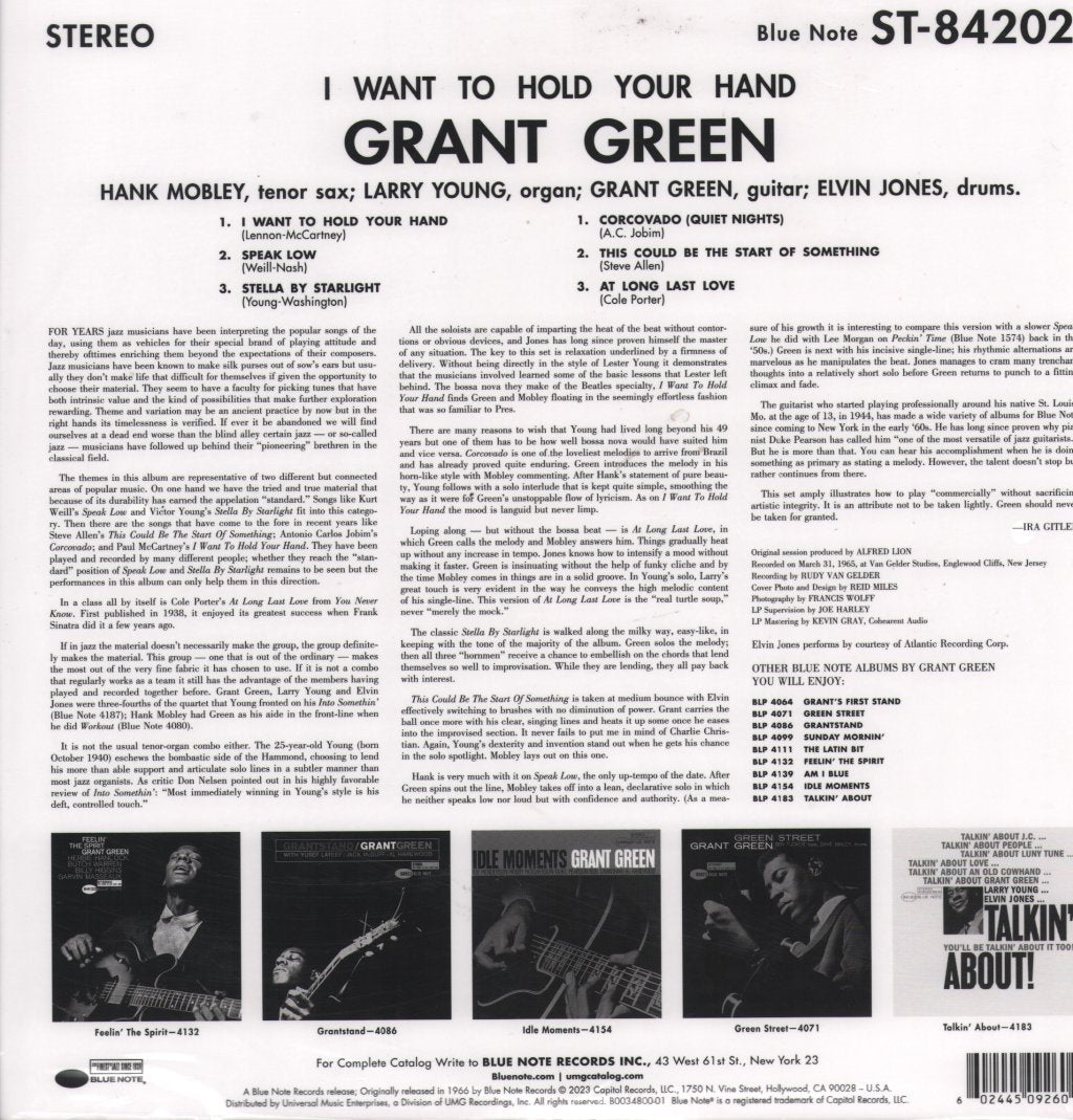 Grant Green - I Want To Hold Your Hand - Lp