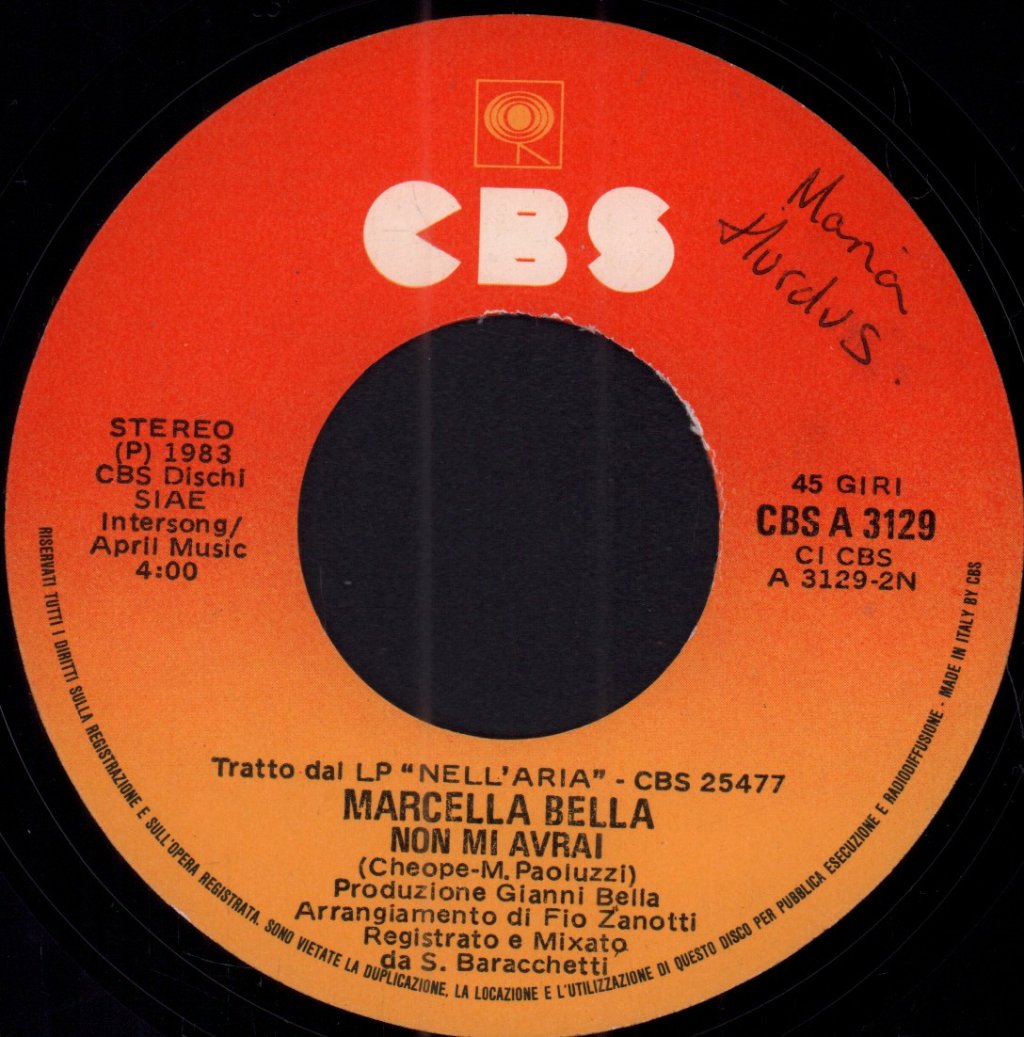 Marcella Bella - Nell'Aria - 7 Inch