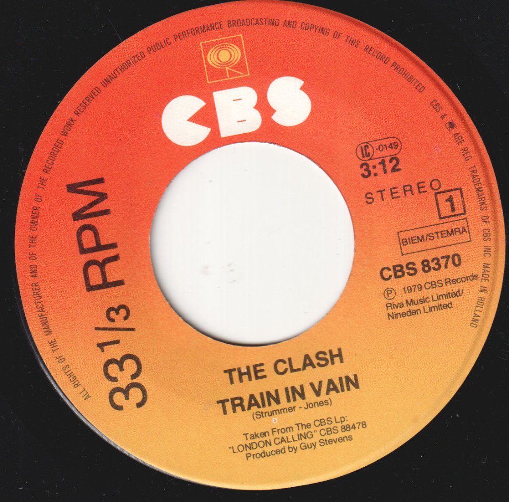 Clash - Train In Vain - 7 Inch