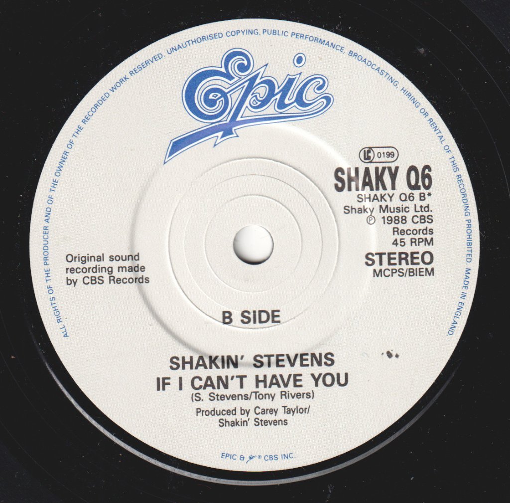 Shakin Stevens - Feel The Need In Me - 7 Inch