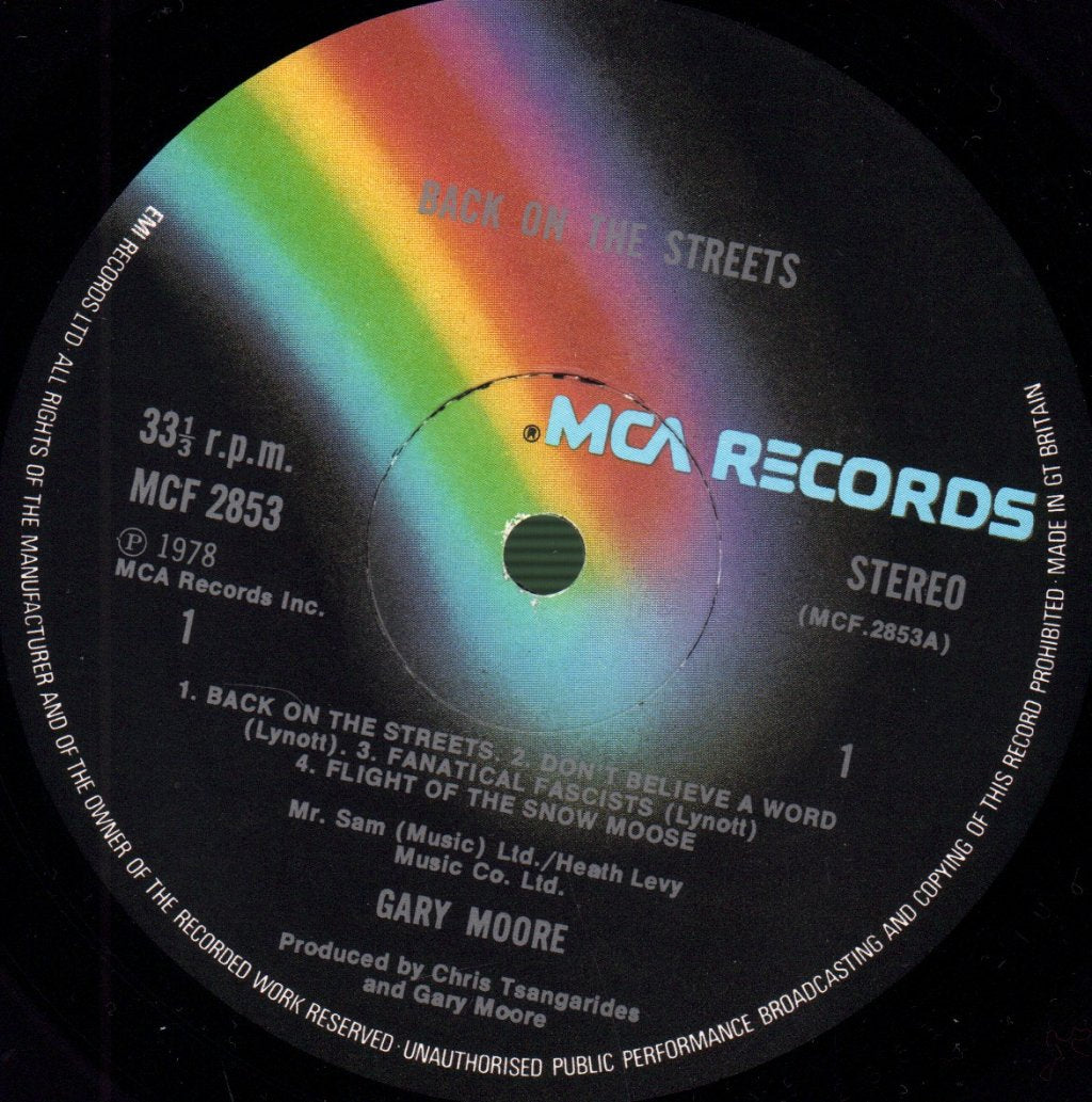 Gary Moore - Back On The Streets - Lp