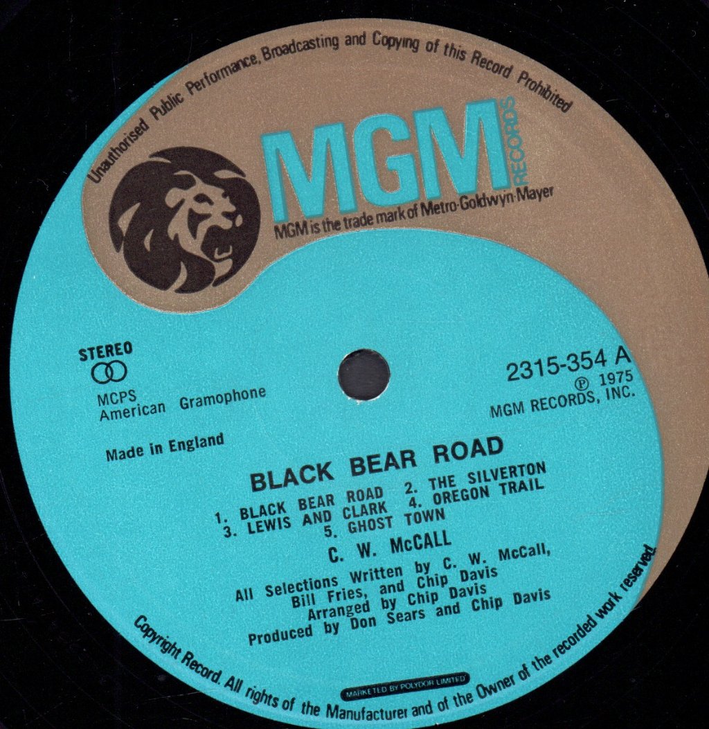 C.w.mccall - Black Bear Road - Lp
