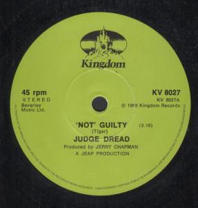 Judge Dread - Not Guilty - 7 Inch