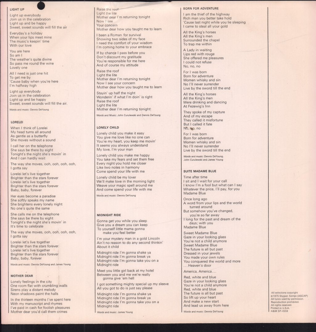 Styx - Equinox - Lp