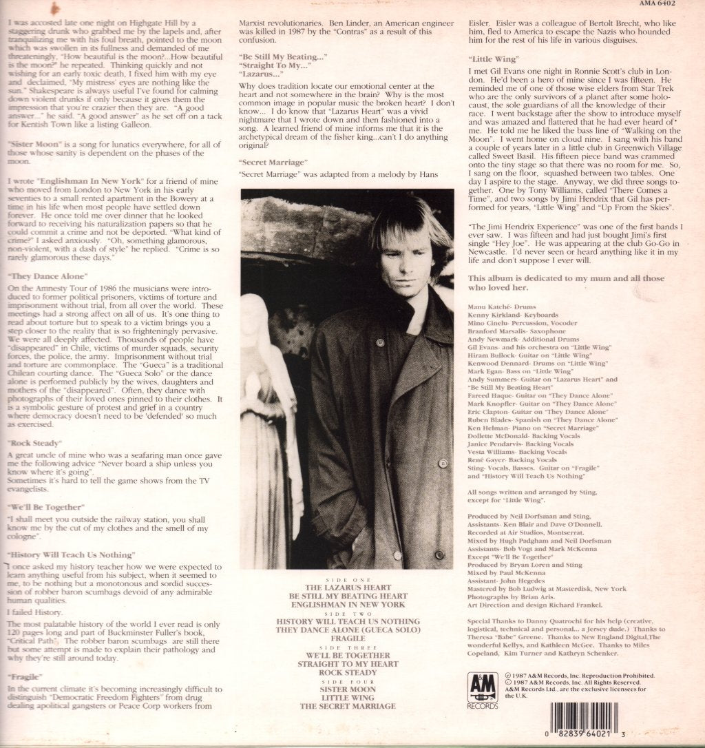 Sting - Nothing Like The Sun - Double Lp