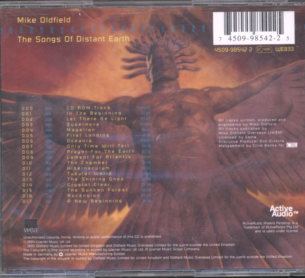 Mike Oldfield - Songs Of Distant Earth - Cd