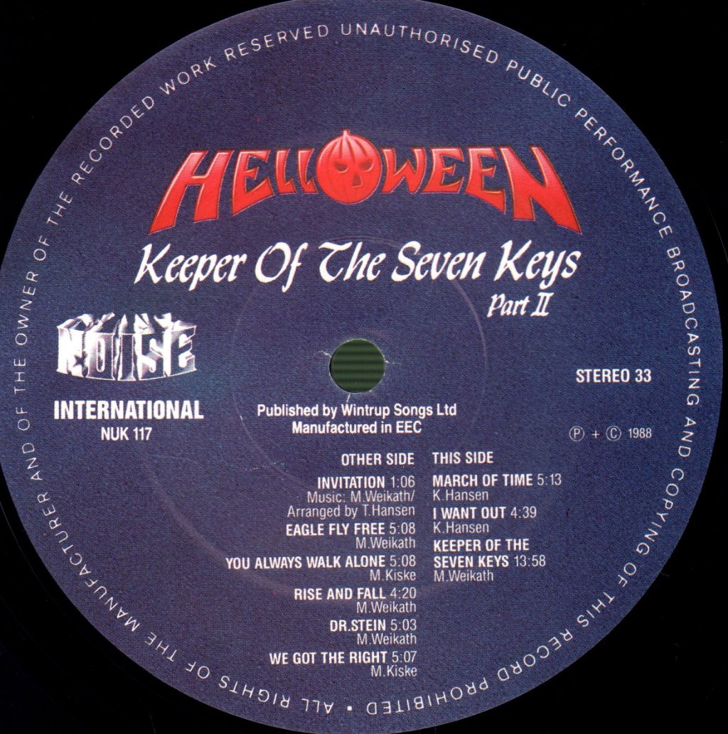 Helloween - Keeper Of The Seven Keys Part 2 - Lp