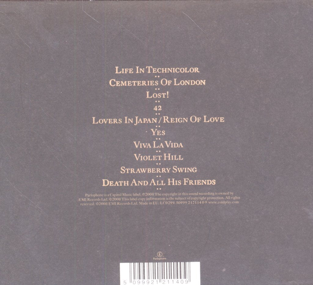 Coldplay - Viva La Vida Or Death And All His Friends - Cd