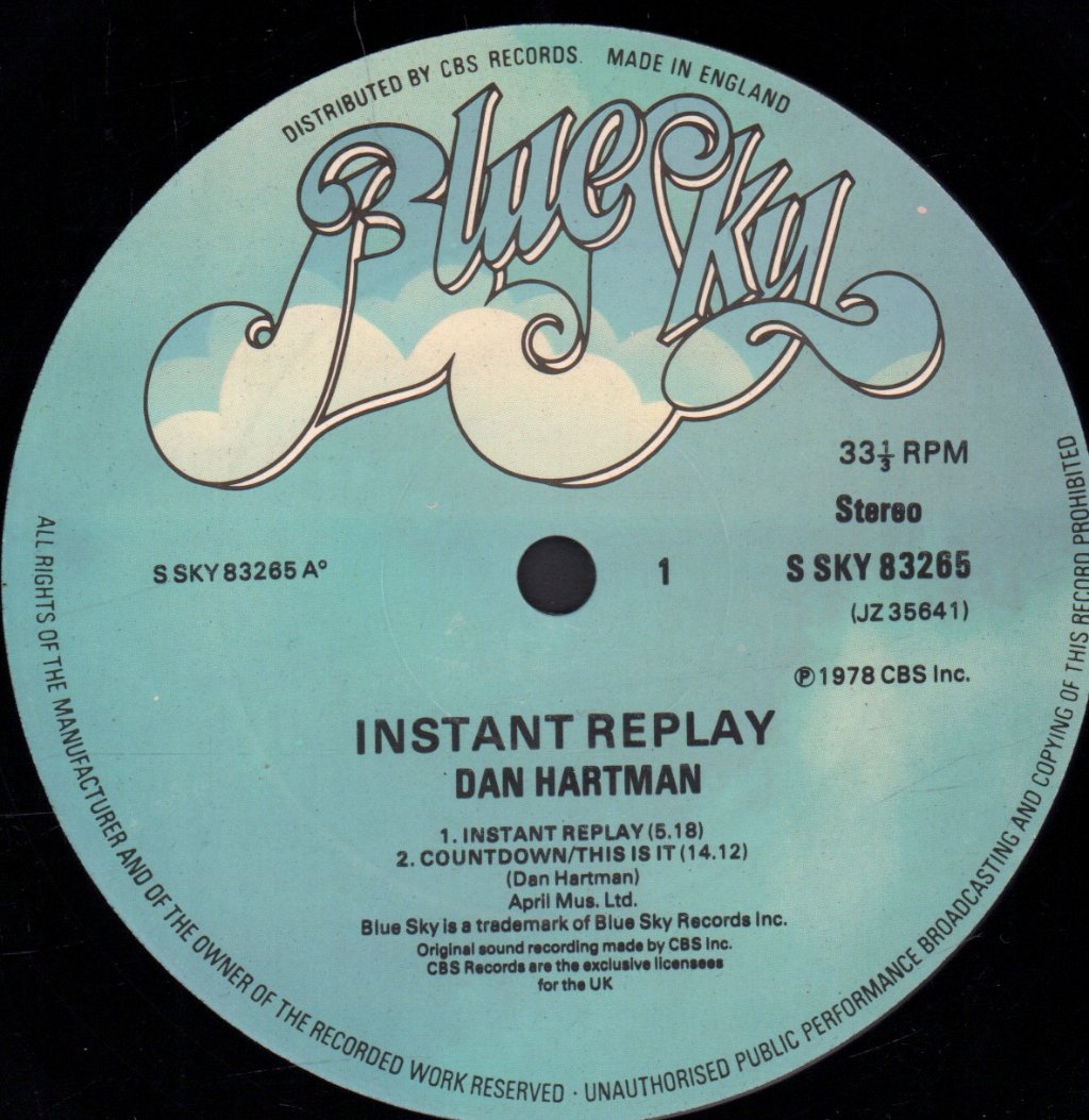 Dan Hartman - Instant Replay - Lp