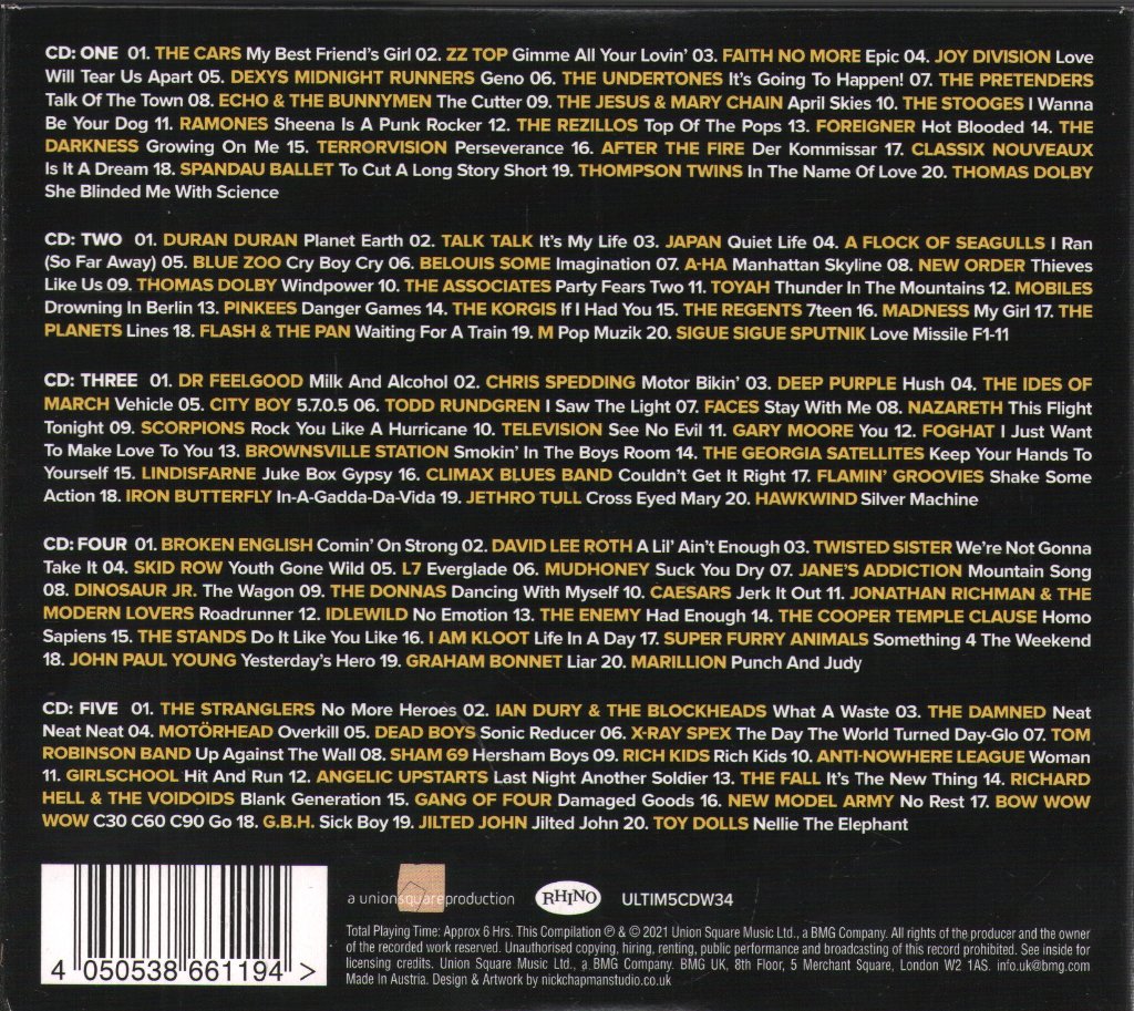 Various Artists - Rock And New Wave (The Ultimate Collection) - Cd Set