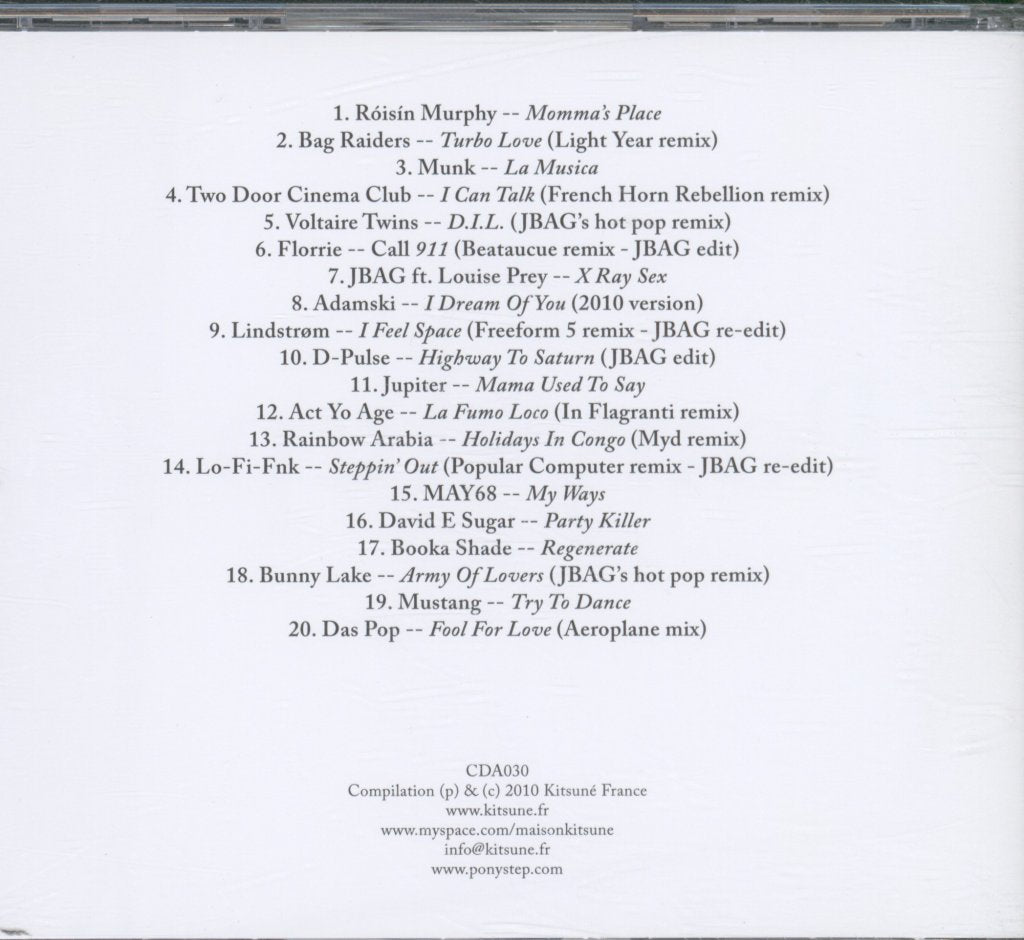 Various Artists - Kitsuné X Ponystep - Cd