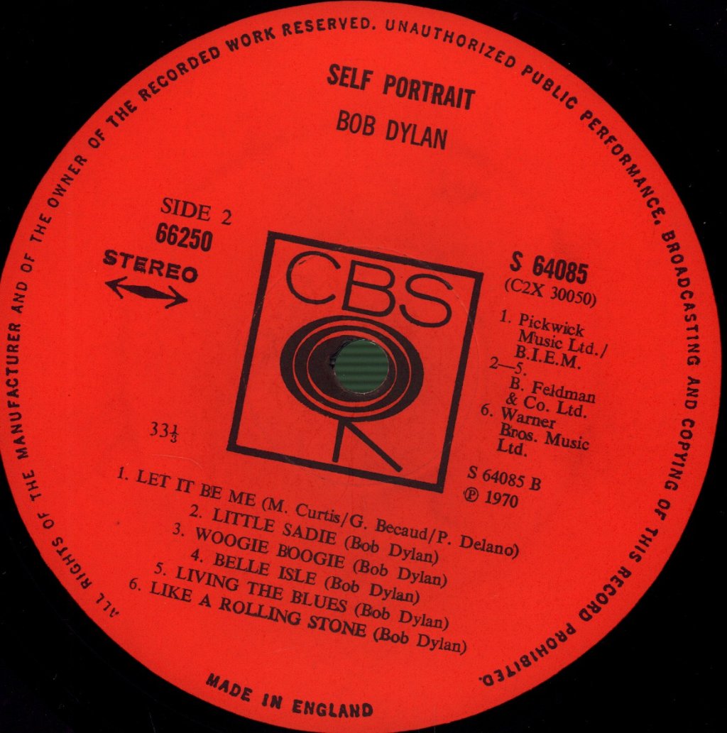 Bob Dylan - Self Portrait - Double Lp