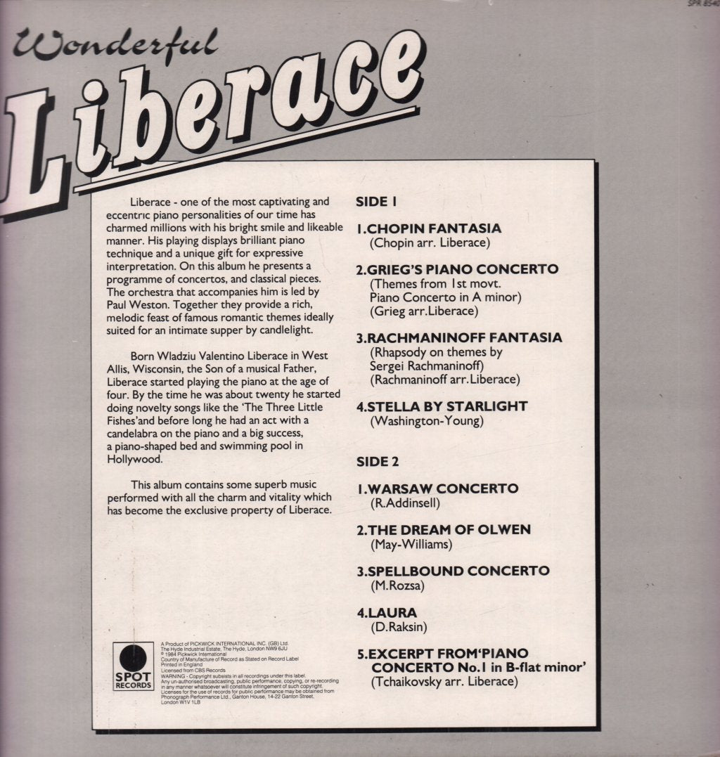 Liberace - Wonderful Liberace - Lp