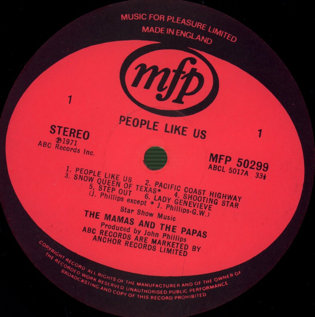 Mamas & The Papas - People Like Us - Lp