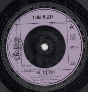 Adam Miller - Last Word - 7 Inch