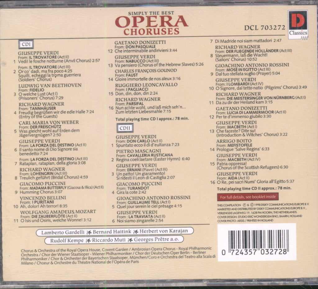 Various Artists - Simply The Best Opera Choruses - Double Cd