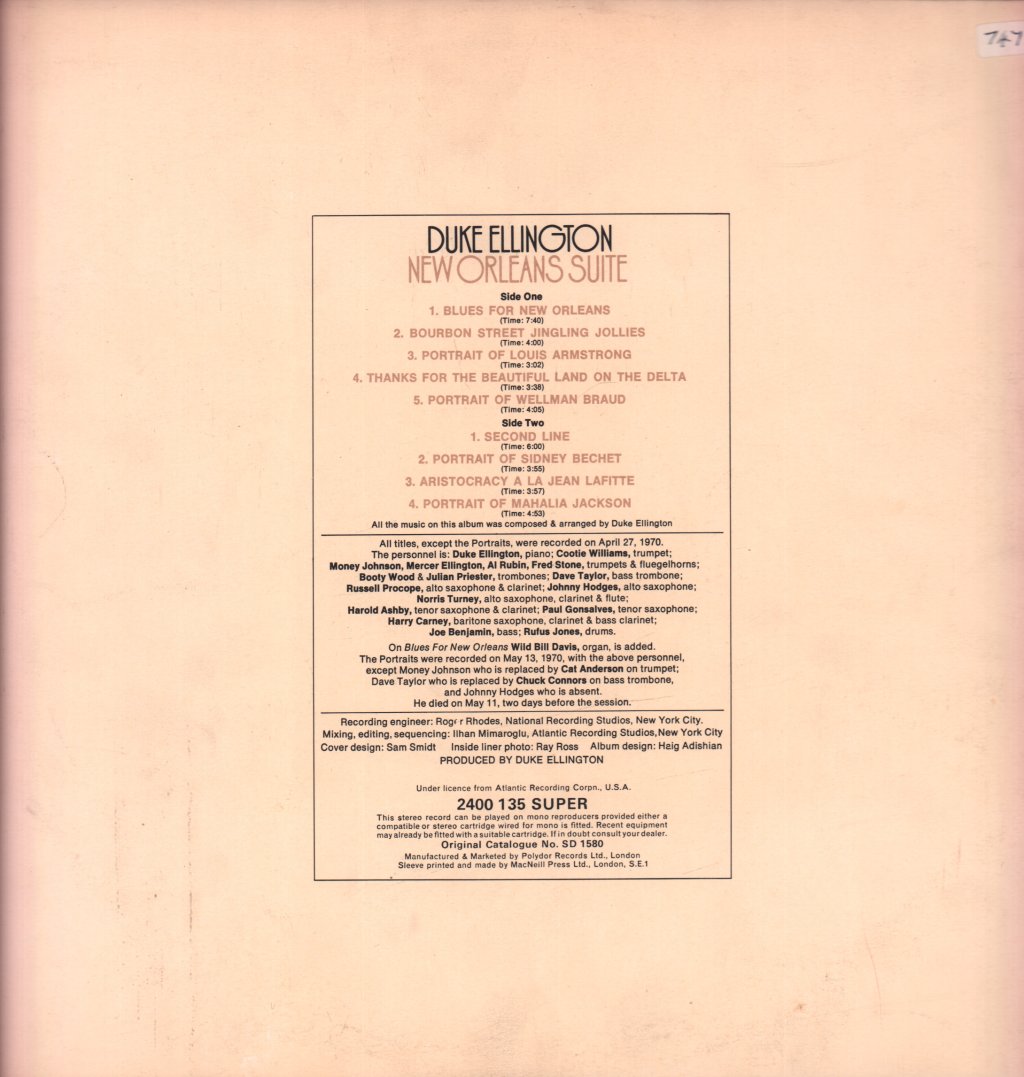 Duke Ellington - New Orleans Suite - Lp