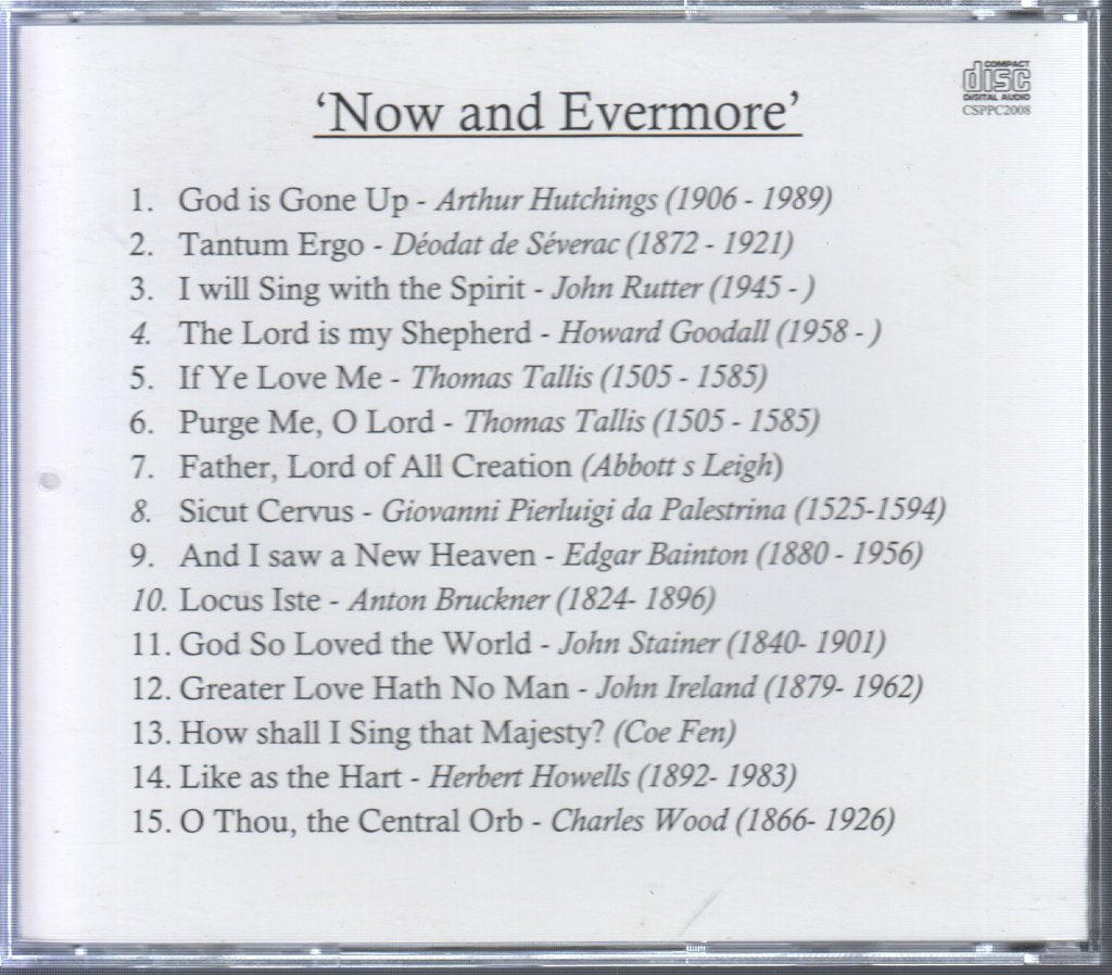The Choir of St Peter's Parish Church, Huddersfield - Now and Evermore - Cd