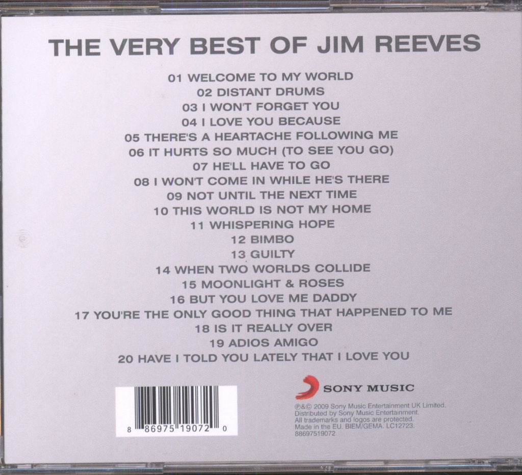 Jim Reeves - Very Best Of - Cd