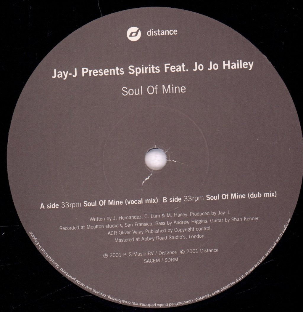 Jay J Presents Spirits Featuring Jo Jo Hailey - Soul Of Mine - 12 Inch
