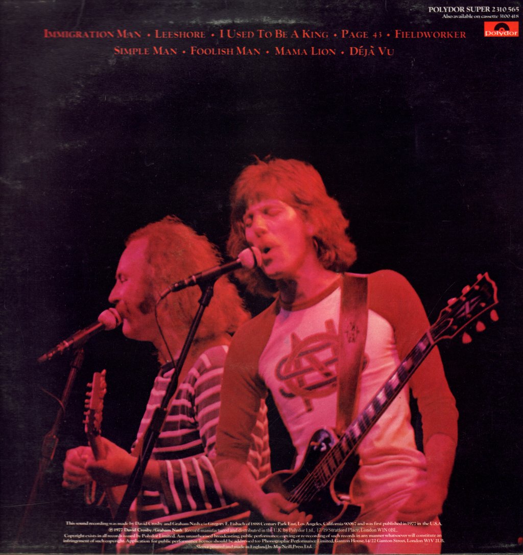 Crosby And Nash - Live - Lp