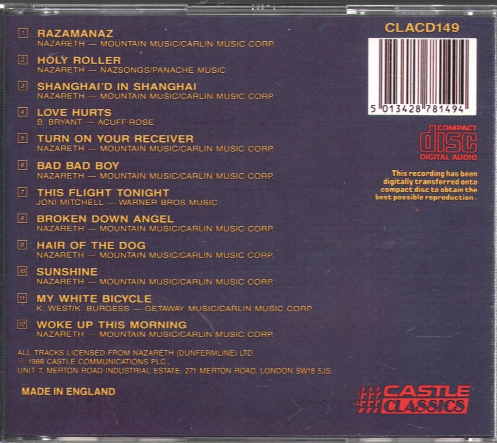 Nazareth - Greatest Hits - Cd