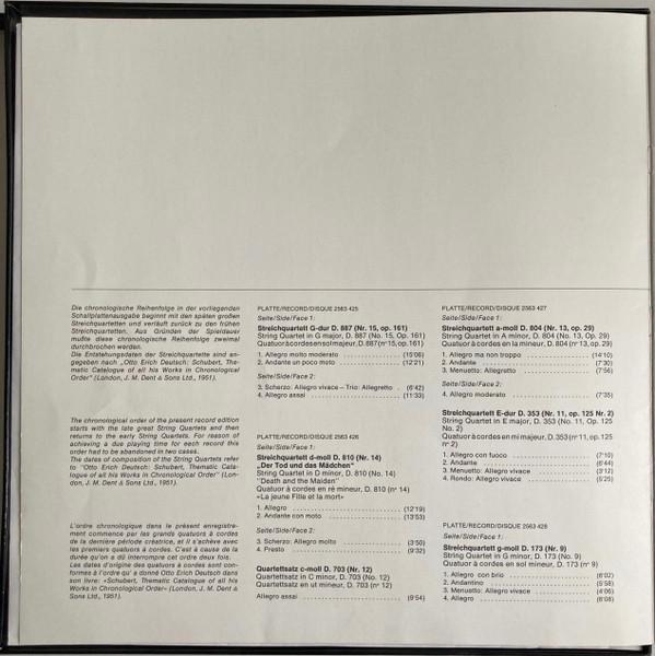 Melos Quartett - schubert Die Streichquartette - Lp Set