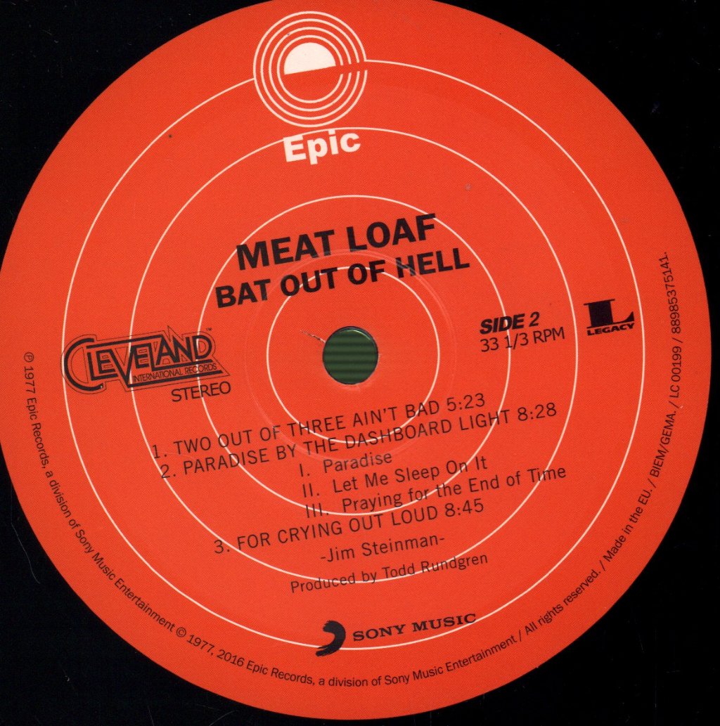 Meat Loaf - Bat Out of Hell - Lp