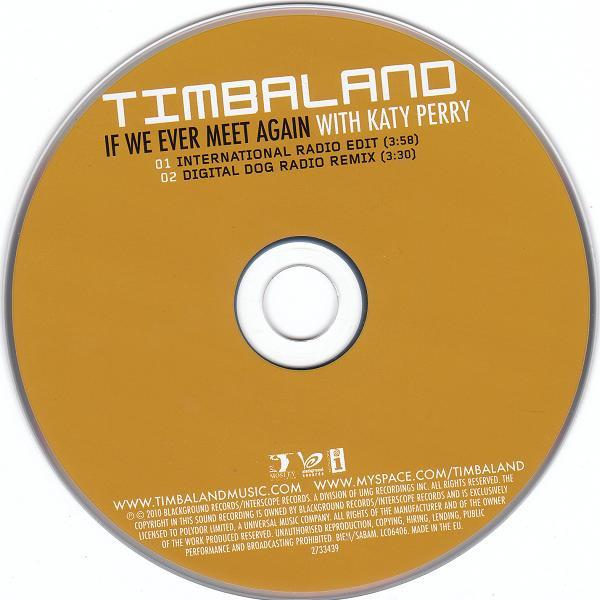 Timbaland With Katy Perry - If We Ever Meet Again - Cd