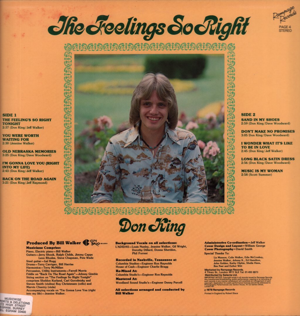 Don King - Feelings So Right - Lp