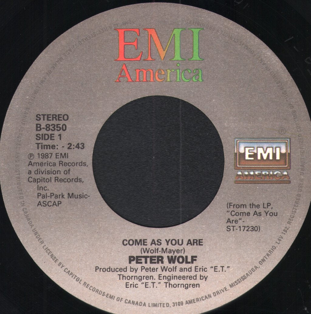 Peter Wolf - Come As You Are - 7 Inch