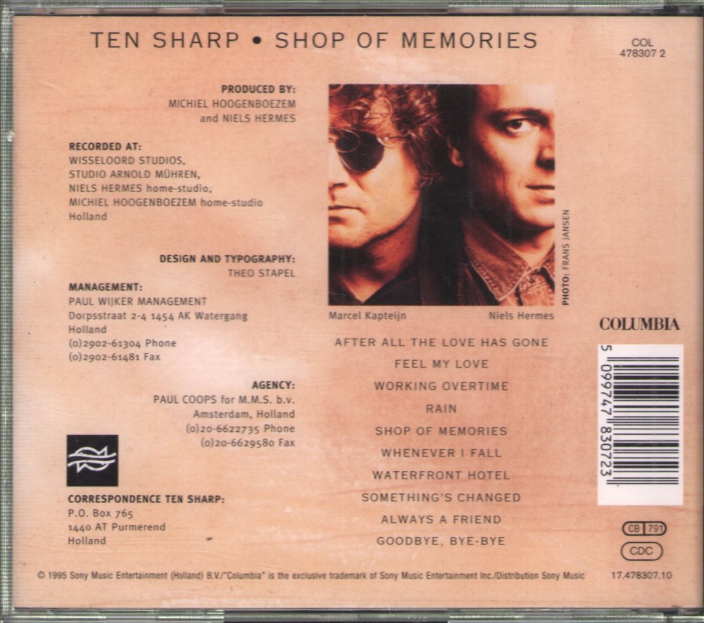 Ten Sharp - Shop Of Memories - Cd