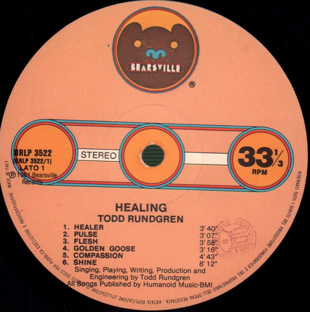 Todd Rundgren - Healing - Lp