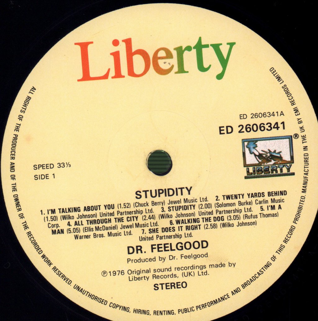 Dr Feelgood - Stupidity (Live) - Lp